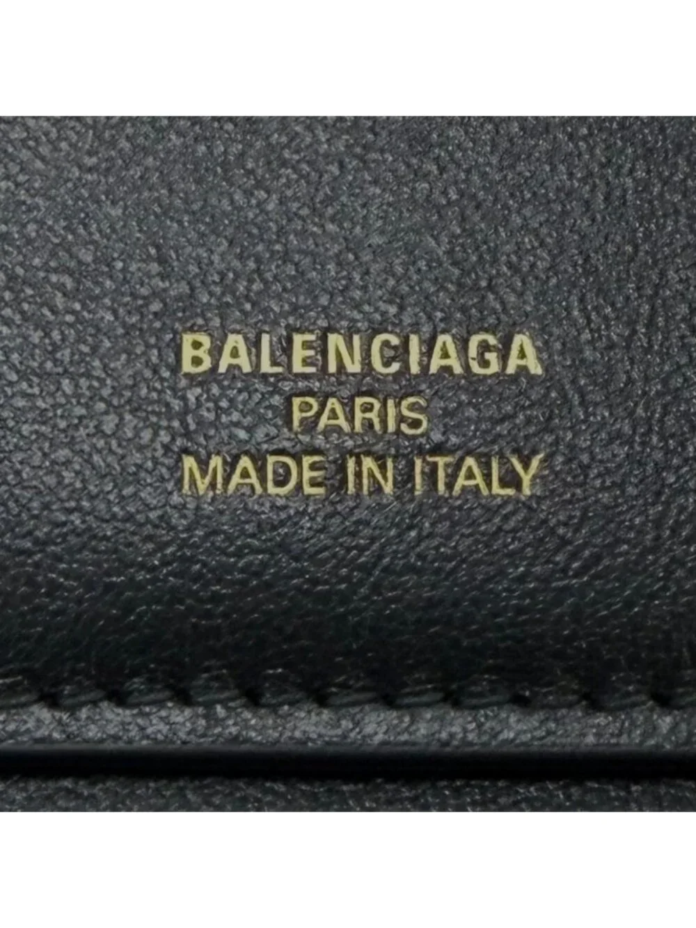 Balenciaga Envelope Leather Wallet Black Gold